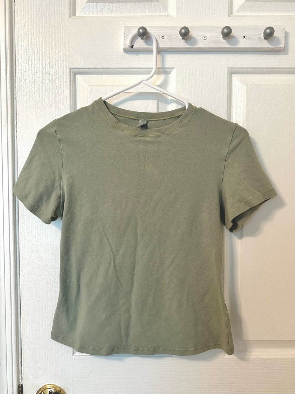 SKIMS Olive Green Short Sleeve Tee